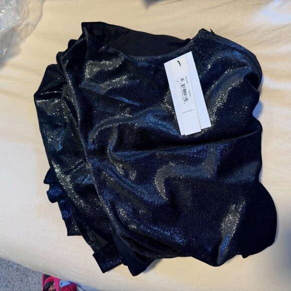 NWT Maggy London Women's One-Shoulder Black (Paprika) Shimmering Formal Dress - Picture 3 of 4